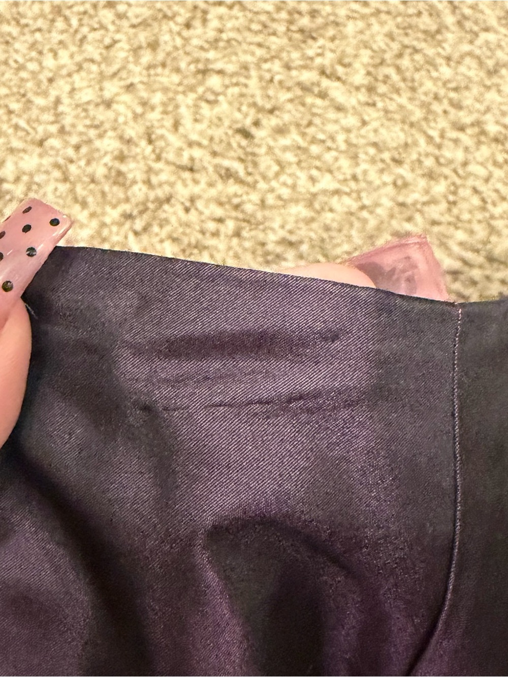Vintage Ann Taylor metallic purple 100% silk skirt - Picture 5 of 6
